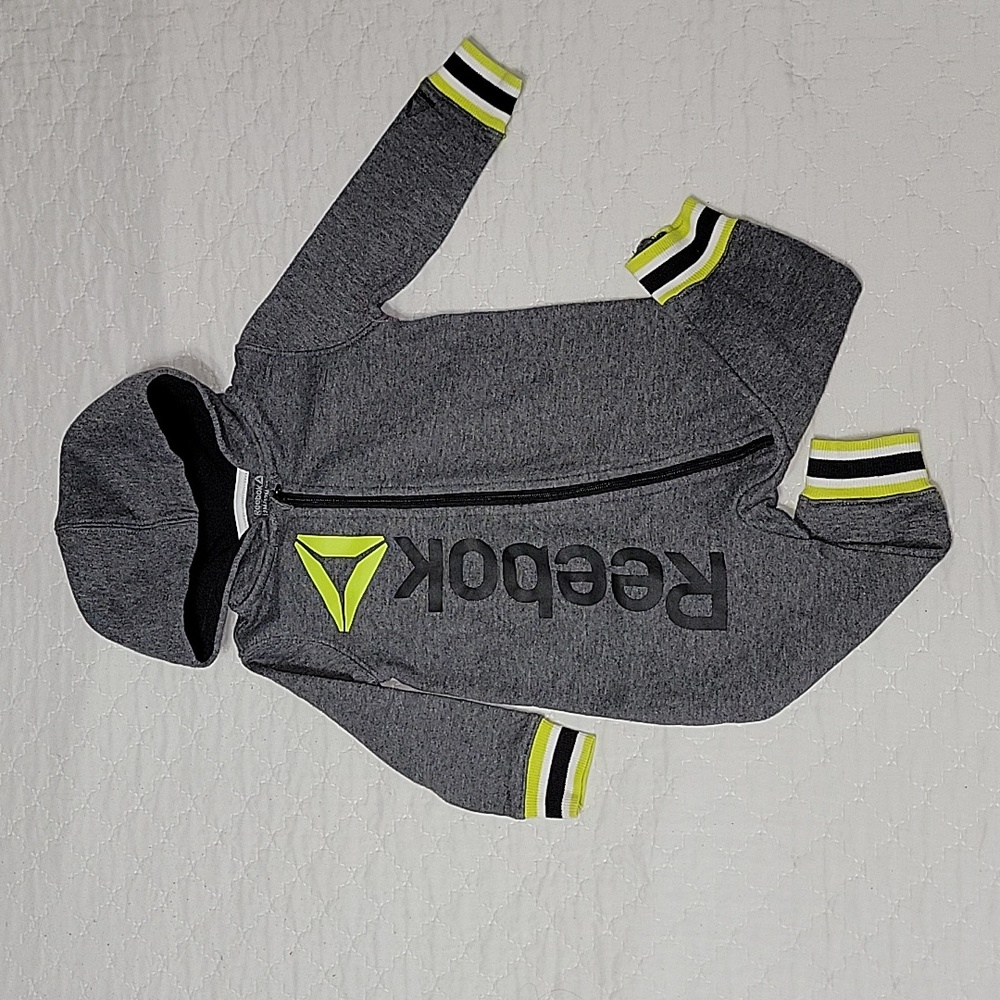 Gray Reebok Fleece Onesie, 12m
